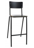 Hoge schoolstoel / barkruk Back to School kleur Zwart|VDB Kantoortotaal