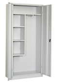 Bezemkast schoonmaakkast grijs (RAL 7035) 195 x 92 x 42|VDB Kantoortotaal