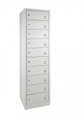 Laptopkast LCL (met laadstation), Dicht, Met 10 afsluitbare lockers Grijs|VDB Kantoortotaal