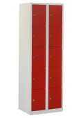 Lockerkast 10 deurs grijs/rood|VDB Kantoortotaal