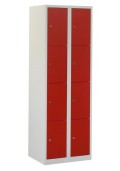 Lockerkast 8 deurs grijs/rood|VDB Kantoortotaal