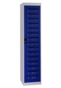 Postkast 15 deuren Grijs/Blauw|VDB Kantoortotaal