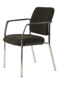 Vergaderstoel rimini chroom zwart