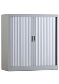 Roldeurkast 105 hoog aluminium incl 2 legborden