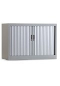 Roldeurkast 70 cm 1 legbord aluminium