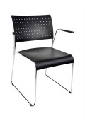 Conferentiestoel VALE met armleggers designed by PERIN & TOPAN in Zwart of Wit