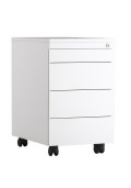 Rolblok 3 laden + 1 pennenlade  55 x 39 x 60 in de kleur grijs, zwart, aluminium of wit|VDB Kantoortotaal