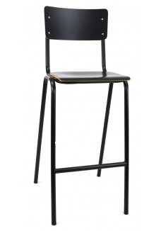 Hoge schoolstoel / barkruk Back to School kleur Zwart|VDB Kantoortotaal