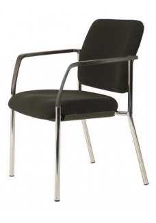 Vergaderstoel rimini chroom zwart