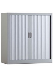 Roldeurkast 105 hoog aluminium incl 2 legborden