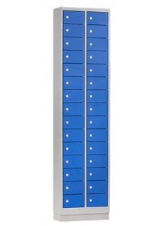 Mini locker 30 deuren grijs/blauw|VDB Kantoortotaal