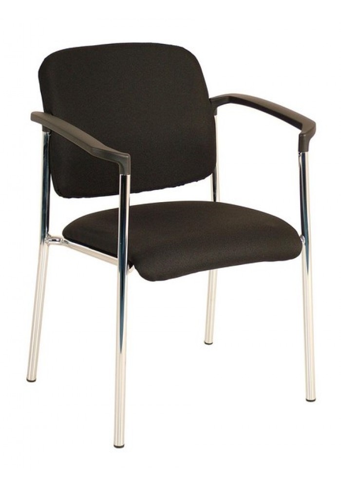 Top-Seating Vergaderstoel BOLZANO Chroom Frame Zwart Stoffering|VDB Kantoortotaal