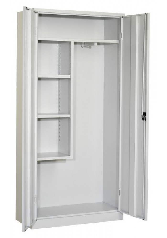 Bezemkast schoonmaakkast grijs (RAL 7035) 180x80 x 42|VDB Kantoortotaal