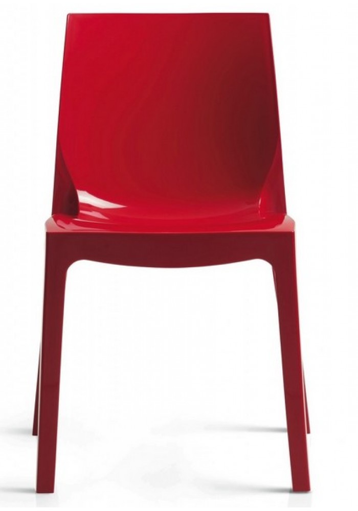 kunststofstoel cologna hoogglans rood
