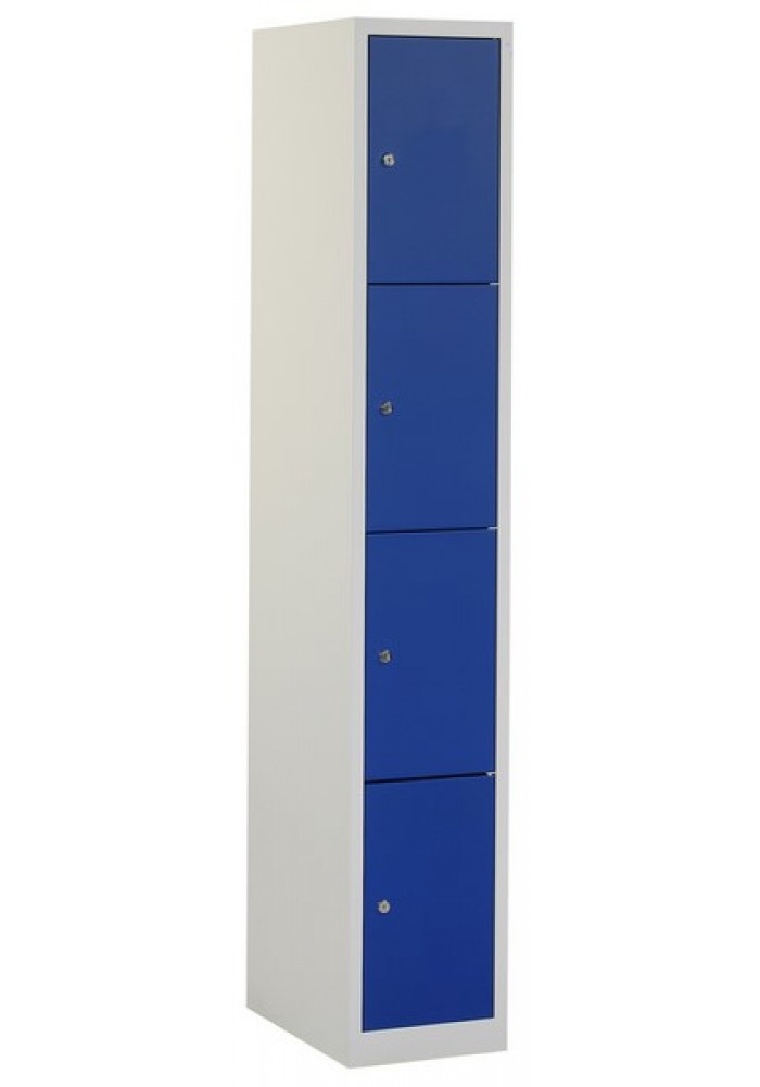 Locker 4 deurs grijs blauw