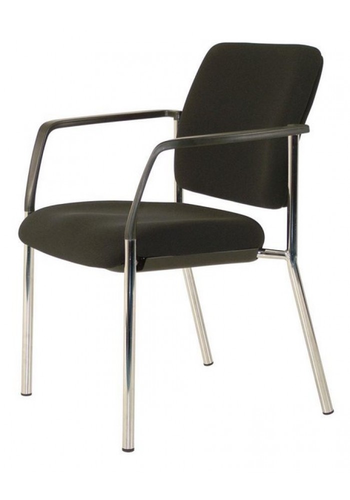 Vergaderstoel rimini chroom zwart