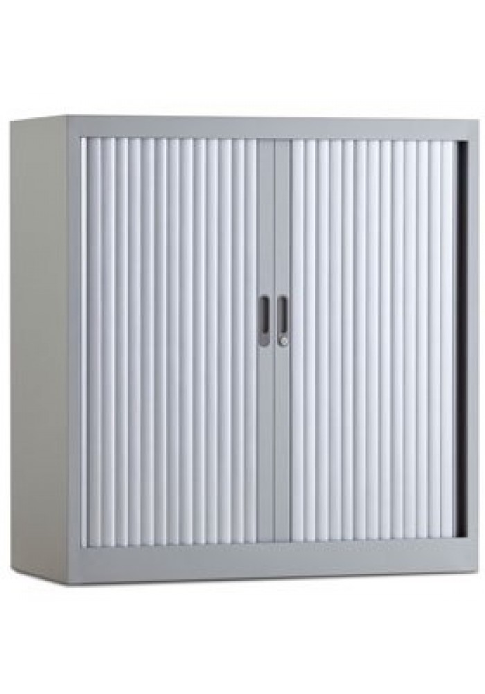Roldeurkast 105 hoog aluminium incl 2 legborden