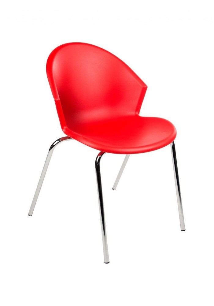 Kantinestoel SMILE kleur Rood|VDB Kantoortotaal