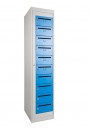 Postkast MBC 10 deuren Grijs/Blauw.  Uit voorraad leverbaar 