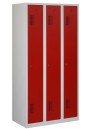 Garderobekast 3 deuren Rood Grijs  WRC3 1800 x 1200 x500