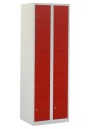 Lockerkast met 10 deuren grijs rood