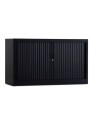 Roldeurkast 690 x 1200 x 430 mm zwart inclusief 1 legbord