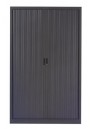 Roldeurkast/Archiefkast 1980 x 1200 x 430mm Zwart inclusief 4 legborden