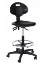 Techniker/ Werkstoel/ Loketstoel/ Balie/ Counter-Stoel HOOG met Chromen voetring, tot 84cm zithoogte.   