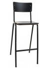 Hoge schoolstoel / barkruk Back to School kleur Zwart|VDB Kantoortotaal