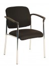 Top-Seating Vergaderstoel BOLZANO Chroom Frame Zwart Stoffering|VDB Kantoortotaal