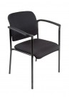 Top-Seating Vergaderstoel BOLZANO Zwart Frame Zwart Stoffering|VDB Kantoortotaal