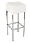 Barkruk Cube Wit Chroom|VDB Kantoortotaal