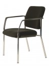 Vergaderstoel rimini chroom zwart