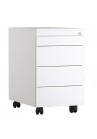 Rolblok 3 laden + 1 pennenlade  55 x 39 x 60 in de kleur grijs, zwart, aluminium of wit|VDB Kantoortotaal